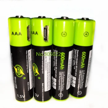 4st/mycket ZNTER Mirco USB-Uppladdningsbara Batteri 1,5 V AAA-600mAh Leksak Fjärrkontrollens Batteri Litium-Polymer-Batteri