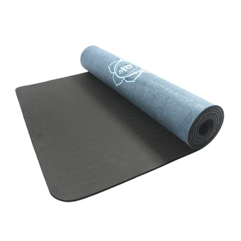 5,5 mm TPE Mocka yogamatta Pad Sport Non-slip Färg Tryckta Bantning Fitness träningsmatta för Gym Resor Esterilla Pilates 61cm