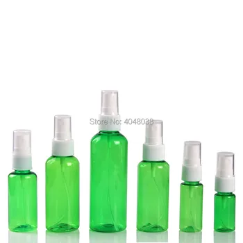 50 st Kosmetiska Behållare Plast Grön Mist Spray Flaska 6 Specifikationer Smink Atomizer Prov Toner Spray Påfyllningsbar Flaska
