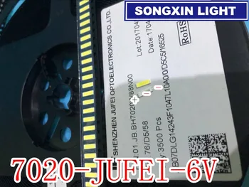 500PCS Ursprungliga JUFEI LED-7020 light-emitting Light Pärlor Hög Power1W 6V 90LM Cool white LED-Bakgrundsbelysning LCD-TV nya chip-2