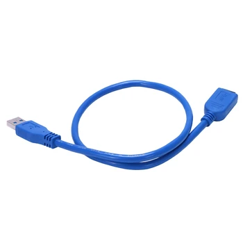 50cm 20 tums dataöverföring USB 3.0-EN Hane till Hona förlängningskabel Blue & Blue USB 3.0-Hane till Hane F/M-Skriv En 30 cm