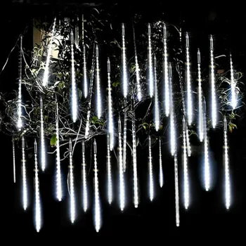 50cm 8 Röret Vattentät Semester Meteor Dusch Regn LEDDE String Lights För Inomhus Utomhus Trädgårdar Xmas Christimas Part Dekor Träd