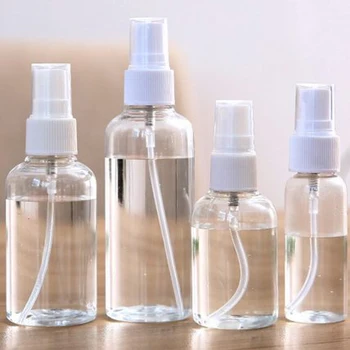 50st 10ml 20ml 30ml 50ml 100 ml Transparent Tom Liten Spray Flaskor av Plast Påfyllningsbar Behållare Tom Kosmetiska Behållare