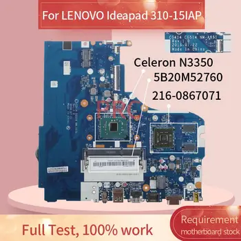 5B20M52760 För LENOVO Ideapad 310-15IAP Celeron N3350 Notebook Moderkort NM-A851 SR2Z7 216-0867071 DDR3 Bärbara dator moderkort