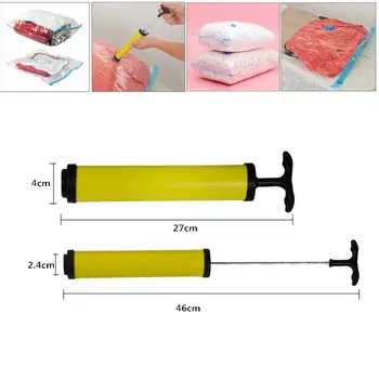5st Fällbara Vakuum förvaringspåsar+handpump för Kläder förvaringsväska Hem Vakuum Påse Transparent Komprimerade Arrangör Täta Påsar