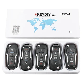 5st/Mycket B12-4 F Style Universal Remote 3+1/4 Knappen Fjärrkontrollen Smart Bil Nyckel för KD900 KD900+ URG200 KD-X2 Mini KD B-Serien