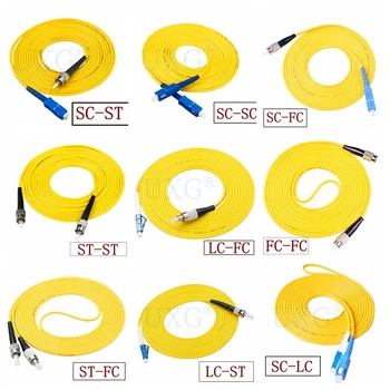 5st SC APC 3M Simplex-mode fiber optic patch cord Kabel-SC för att LC-FC ST UPC-SM/SX APC-3,0 mm FTTH fiberoptisk kabel för elkoppel 1m 30m