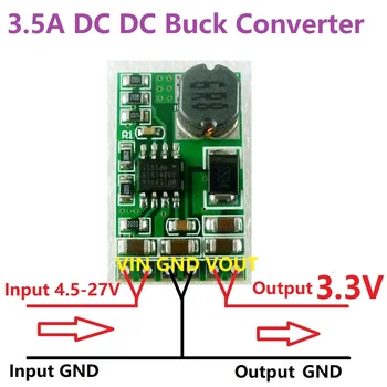 5x 3.5 EN DC 5V-24V till 3,3 V DC-DC-Step-Down-Buck-Omvandlare Regulator Modul för esp8266 wi-fi trådlöst Lan Bluetooth STM32 ARM Styrelsen