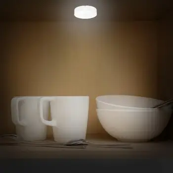 6 Lysdioder (led PIR rörelsesensor Ljus Skåp Garderob Sovrum Natt Lampa LED Under Skåp Night Light För Klädskåp Trappor Kök