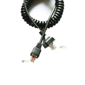 6 Pin Mikrofon spiralkabel Sladd För Kenwood TK-859 TK-860 TK-860G TK-862/862G TK-7102 TK-7108 TK-7150/7160