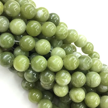 6mm natursten Gröna Kinesiska Jade Pärlor Ädelsten Spacer För Smycken Tillbehör som Gör DIY-Armband Halsband Fabrik