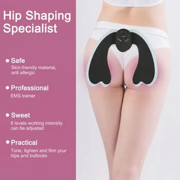6Modes EMS Hip Tränare Muskel Stimulator Skinkan Lyfta Massage Maskin Fitness Butt Lift Toner Tränare Bantning Anti Celluliter