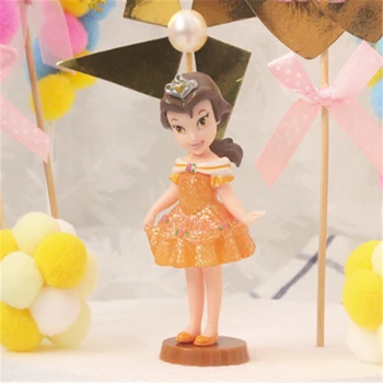 6st Disney Fairy Princess PVC-Action Figur Leksaker Barnen Födelsedag julfest Cake Topper Tårta Dekoration Tillbehör Bakning