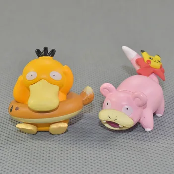 6st/massa Anime Figur Slowbro Eevee Pikach Rowlet Piplup Söt actionfigurer Pocket Monster Docka Samlarobjekt Modell För Toy