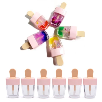 6st/mycket Glass Läppglans Flaska Lip Glaze Röret Tomt Lipgloss Rör Förpackningsmaterial Smink DIY Lip Glaze Nya