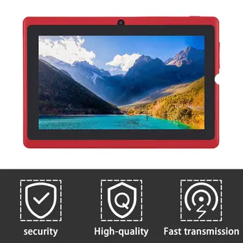 7 tums Barn Tabletter PC-512MB ram+4GB A33 Quad Core Dual Kamera 1024X600 Android 4.4 Tablet PC Med silikonskydd