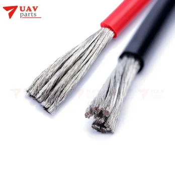 8 10 12 14 16 18 20 22 AWG röd svart Silikon Tråd Ultra Flexiable Test Line Kabel med Hög Temperatur