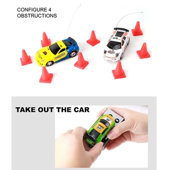 8 Färger Heta Försäljning Koks Kan Mini RC-Bilen Radio Remote Control Micro Racing Bil 4 Frekvenser Leksak För Barnen Presenter RC-Modeller