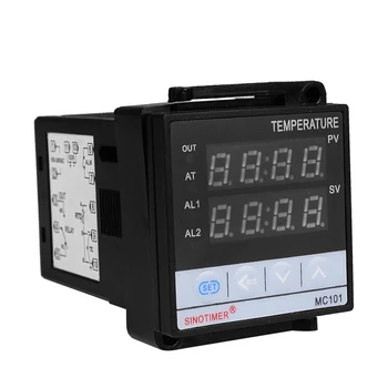 85~265Vac PT100 K Termoelement-Ingång 4-20 ma Analog Utgång Digital PID-termostat för temperaturkontroll för Värme-Kyla med Larm