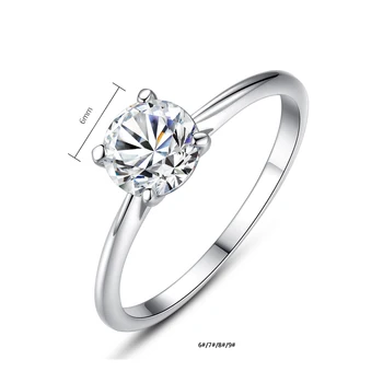 925 Sterling Silver Ringar till Kvinnor Bröllop Engagemang Acessories Cubic Zirconia Smycken Stor Marknadsföring