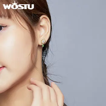 925 Sterling Silver, Solros-Örhängen Kristall Örhängen För Kvinnor New Girl Mode Korea Silver Smycken 2020