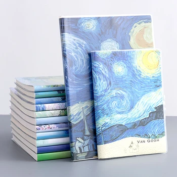A5 B5 tidning notebook transparent pvc bokomslag färgglad Teckning dagliga bärbara vackra papper för anteckningar skolmaterial eller nya