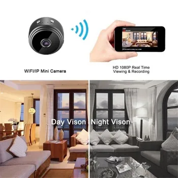 A9 Mini-Kamera med 1080P Full HD Liten Wifi-Kamera IP-Mini Videokamera IR mörkerseende Kamera Micro Motion Detection Support Phone-APPEN