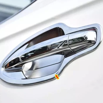 ABS chrome För Mitsubishi Outlander tillbehör 2016 2017 Bil Dörren beskyddare handtag Skål Ram täcka Trim 8st