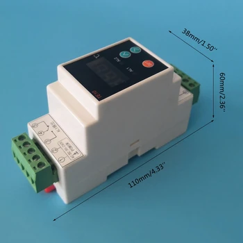 AC90~260V Din-Skena Termostat 2 Sätt reläutgång Temperatur Alarm Controller R9JF