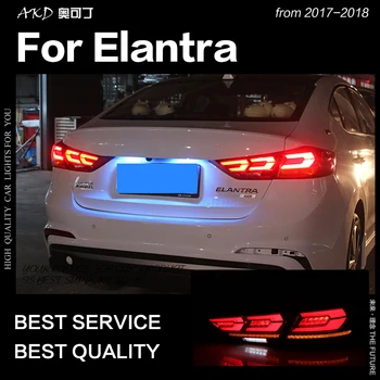 AKD Bil Styling Svans Lampa för Hyundai Elantra LED bakljus 2017-2019 Elantra DRL Dynamiska Signalen Broms Omvänd auto Tillbehör