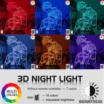 Akryl 3d-Lampa BL Anime GETT Ljus för Bed Room Decor Färgglada Nattlampa BL bordslampa med TANKE på Led-nattlampa Dropshipping