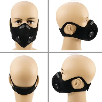 Aktivt Kol Utbildning Face Mask Med Filter Paus Ventil Vind-Bevis Cykling Kör Damm-Bevis Sport-Mask För Män Kvinnor