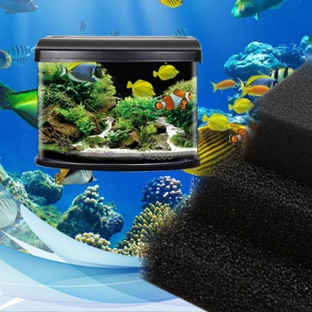 Akvarium Aktivt Kol Skum Pad Filter Akvarium Square Filtrering Svamp Blad Aquarium Fish Tank Filter Praktiska DropShip