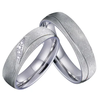 Alliansen Titan Mens smycken vigselringar för män silver färg brud kärlek lovar par ringar för kvinnor