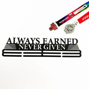 Alltid tjänat aldrig gett medalj hanger Sport medalj hållare för att springa,bada,gymnastik,cykling för 32~45 medaljer