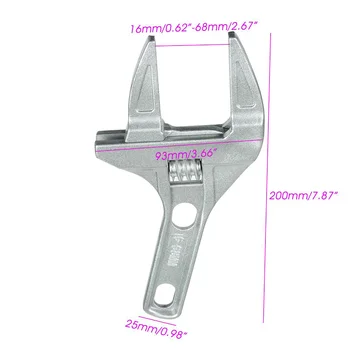 Aluminium Legering Key Nut Nyckel Verktyg Universal 16 - 68mm Justerbar Kort Apa Nyckel Hem Badrum med Dusch, Reparation handverktyg