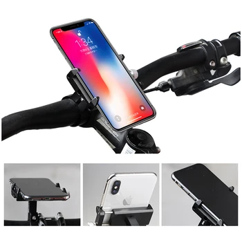 Aluminium Motorcykel telefonhållare Cykel telefonhållare för Styret Klipp Mount Cykel Telefonen Sticker hållare För 3,5