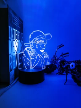 Amerikanska Rapparen Lil Kika Led-nattlampa för heminredning Färgglada nattlampa för Barn Dropshipping 3d-Lampa Kändis