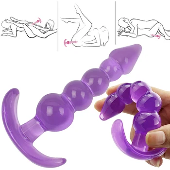 Anal Beads Plugg Plugg G-Punkten Prostata Massager Klitoris Stimulator Dildos Vuxen Sexleksaker För Kvinnor Par Kön Produkter