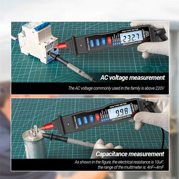 ANENG Digital Multimeter Pen Typ 4000 Meter Räknas med Icke Kontakta AC/DC Spänning Resistans Kapacitans Testare Verktyg