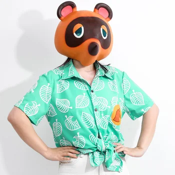 Animal Crossing Tom Nook Cosplay kostym Vuxna barn toppar Kort ärm tshirt Nya Horisonter Sommaren shirt Halloween kläder