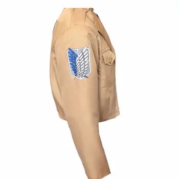 Animen Attack on Titan Cosplay Mikasa Armin Eren Levi Kostym Kort Jacka Coat Valfri Storlek Hög Kvalitet Läder Jacka