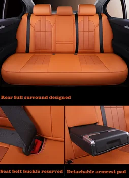 Anpassad kohud Läder car seat cover för automatisk Peugeot 206 CC 307 CC 308 SW 407 3008 607 4008 307SW auto tillbehör bil styling