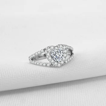 ANZIW Hjärtat form Halo Ring Romantiska Evighet Smycken Ring antika bröllop band förlovningsringar för kvinnor flickor bijoux кольцо