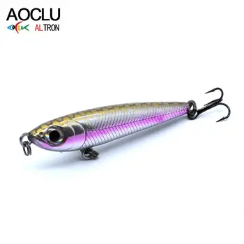 AOCLU wobblers Super Kvalitet 8 Färger 50mm 2.8 g Hårt Bete Fiske lure Stick Penna långa avstånd kasta skaka sjunkande VMC-krokar