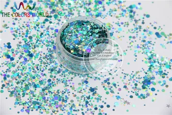 ASR710-140 Blanda Färger och former Glitter för nail art och DIY-inredning