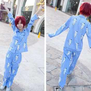 Attack on Titan Shingeki no Kyojin Levi Rivaille pyjamas pyjamas cosplay Kostym Toppar, Byxor, Hatt