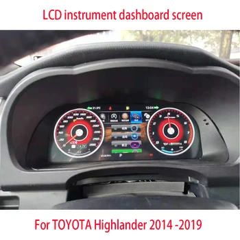 Aucar LCD-Android instrumentpanel Instrumentpanelen multimedia bil För Highlander-2019 12.3 LCD-tv med navi-2 din Android