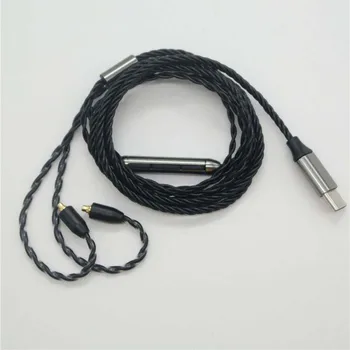 Audio-Kabel MMCX till USB Typ-K för Shure SE215 SE315 SE425 SE535 UE900 Westone W10/W20/W30 Hörlurar Kabel-16/32 DAC-Funktion