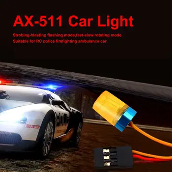 AX-511 Cirkulär Extremt Ljusstark LED-Ljus Blinkande-sprängning Blinkar Snabbt-långsamt Roterande Läge RC Polis Brandförsvar Ambulans Bil